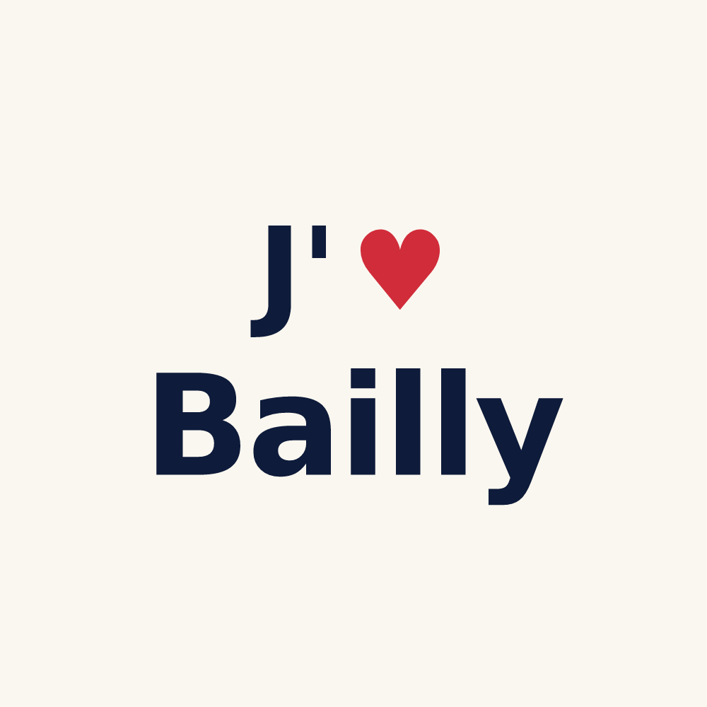 Tasse personnalisée Bailly — design J'aime Bailly