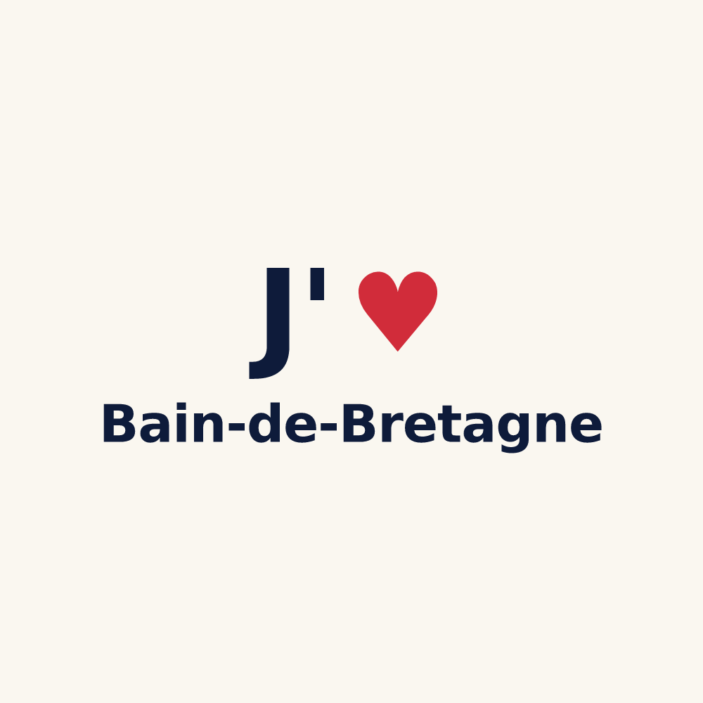 Tasse personnalisée Bain-de-Bretagne — design J'aime Bain-de-Bretagne