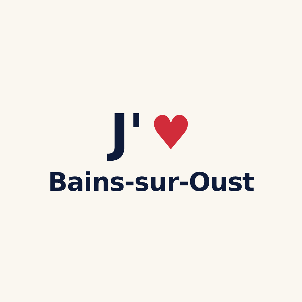 Tasse personnalisée Bains-sur-Oust — design J'aime Bains-sur-Oust