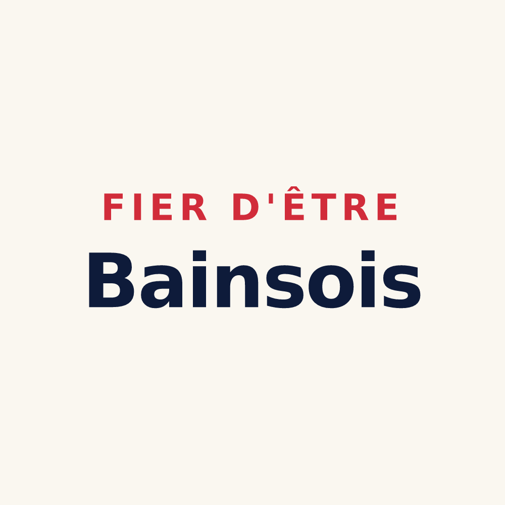 Tasse « Fier d'être Bainsois » — design pour Bains-sur-Oust