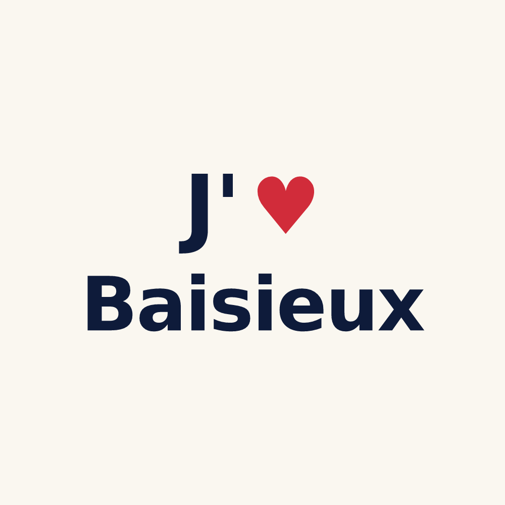 Tasse personnalisée Baisieux — design J'aime Baisieux