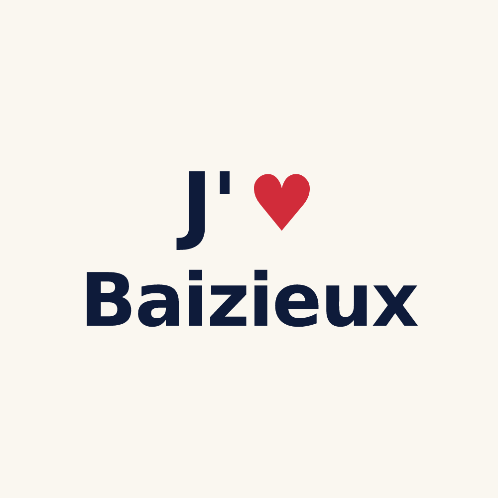 Tasse personnalisée Baizieux — design J'aime Baizieux