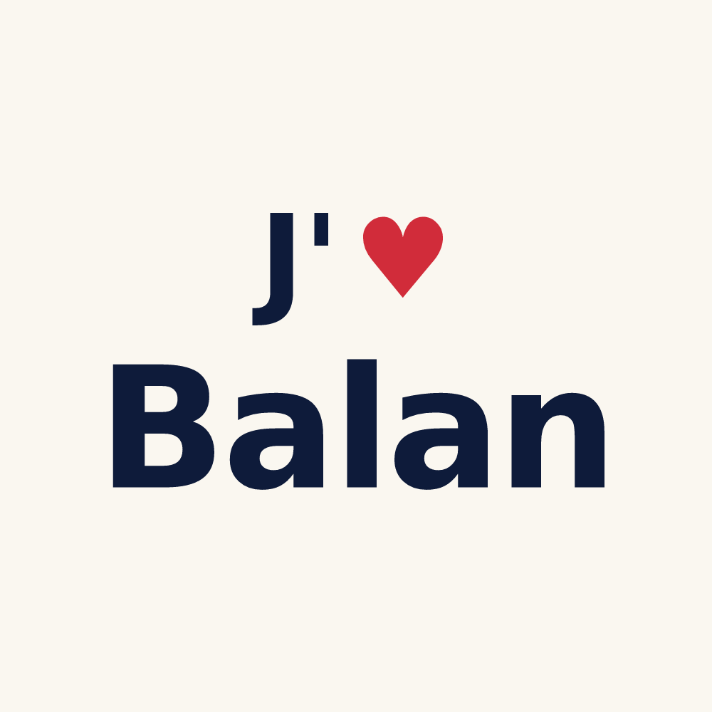 Tasse personnalisée Balan — design J'aime Balan