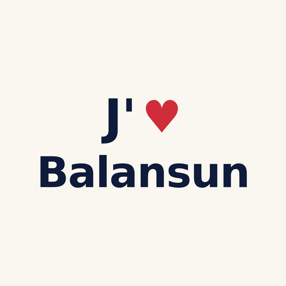 Tasse personnalisée Balansun — design J'aime Balansun