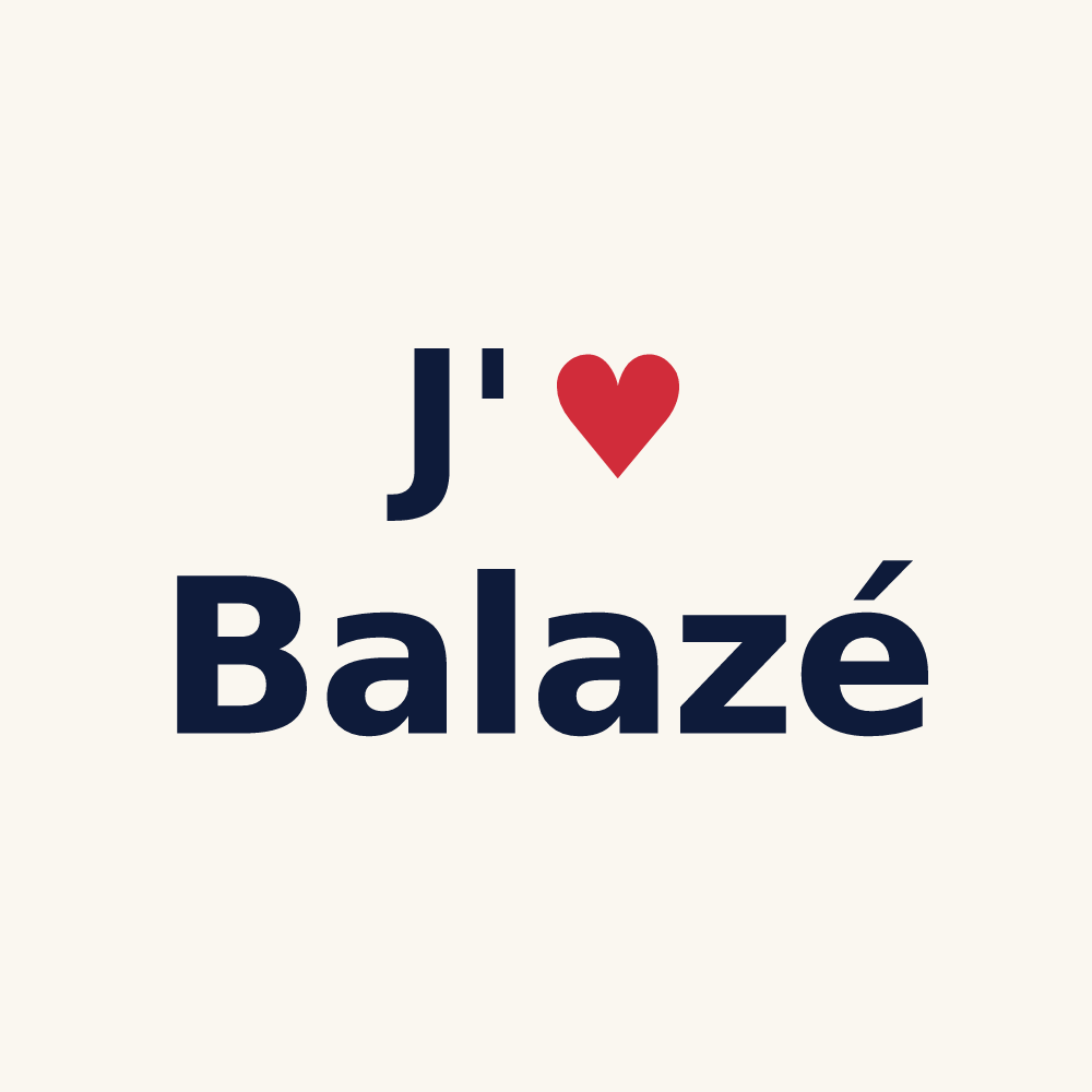 Tasse personnalisée Balazé — design J'aime Balazé