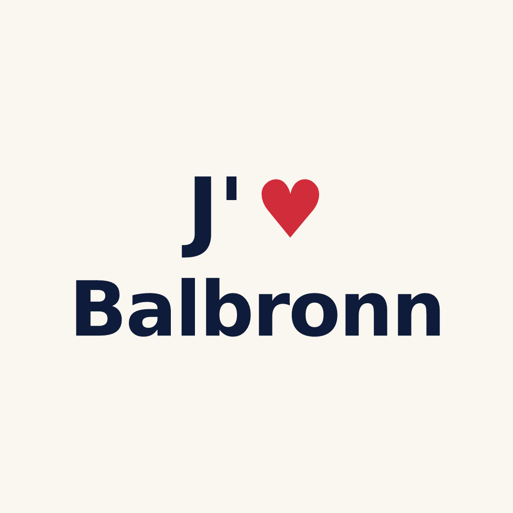 Tasse personnalisée Balbronn — design J'aime Balbronn