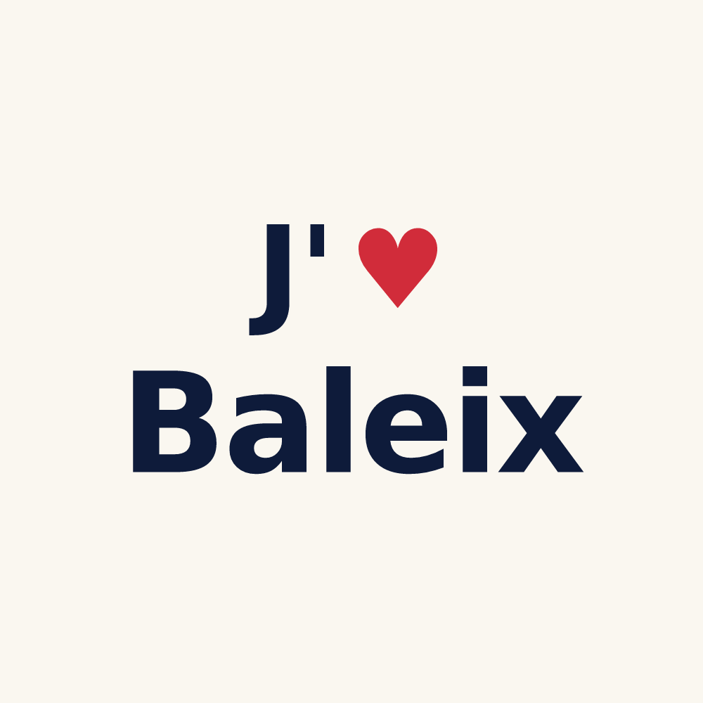 Tasse personnalisée Baleix — design J'aime Baleix