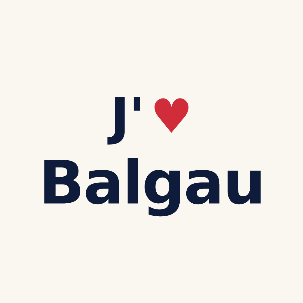 Tasse personnalisée Balgau — design J'aime Balgau