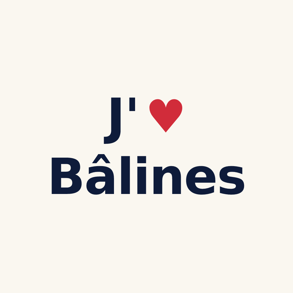 Tasse personnalisée Bâlines — design J'aime Bâlines