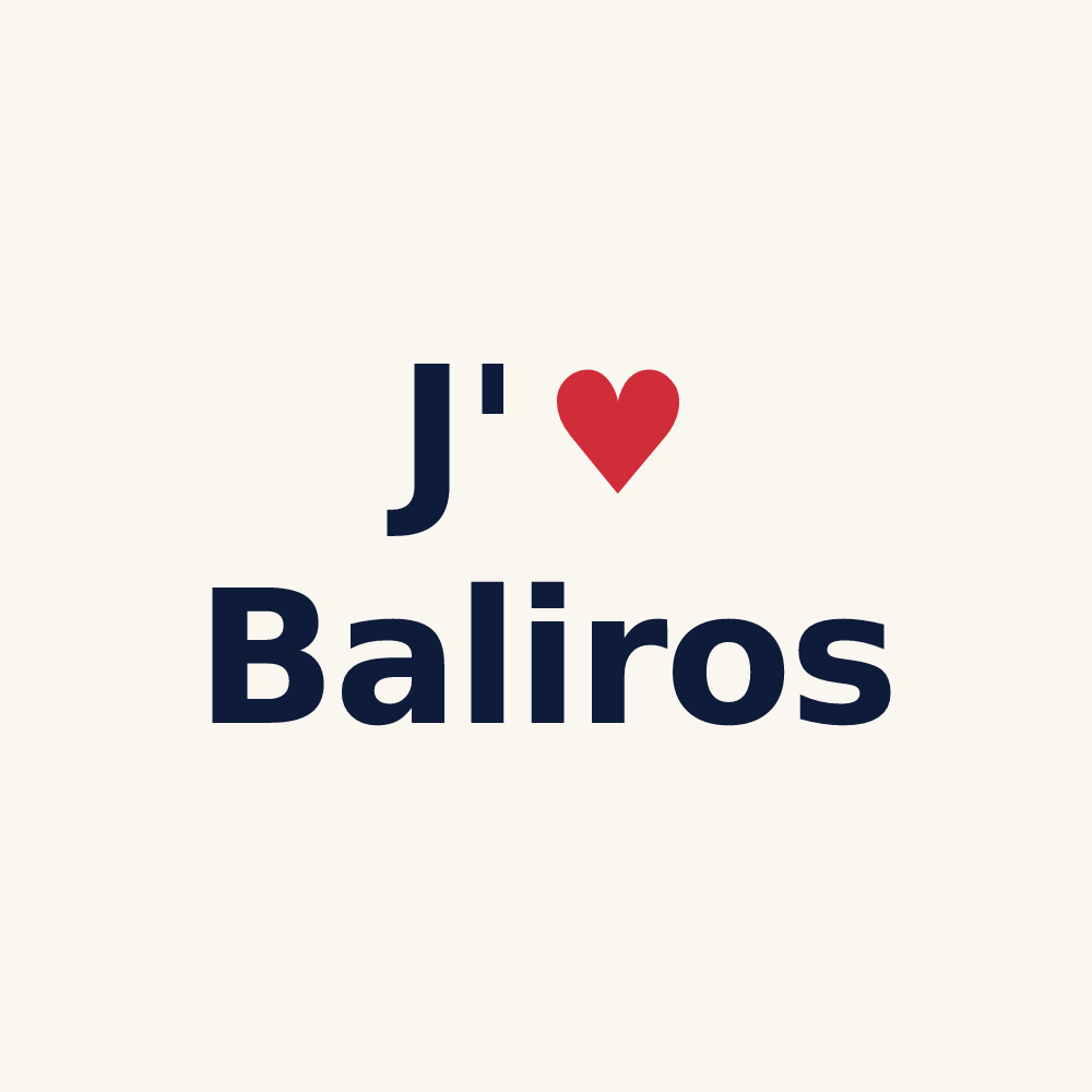 Tasse personnalisée Baliros — design J'aime Baliros
