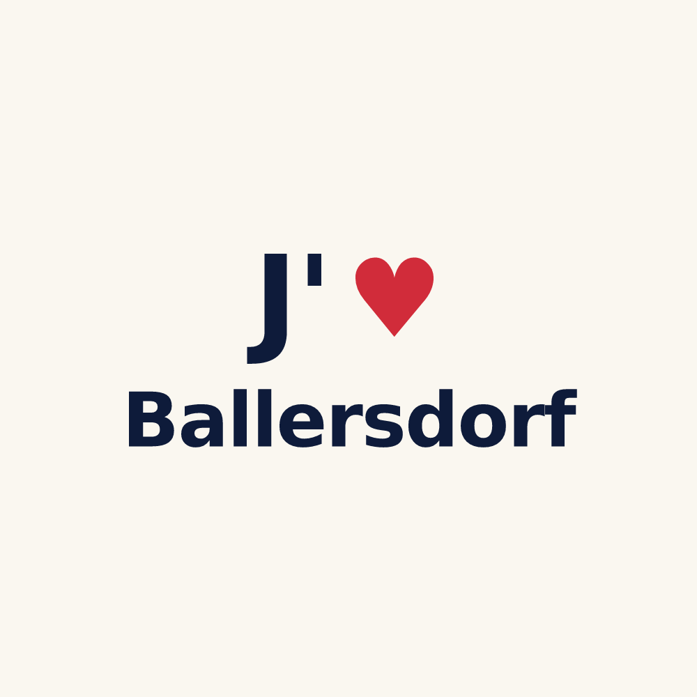Tasse personnalisée Ballersdorf — design J'aime Ballersdorf