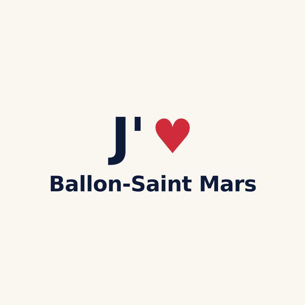 Tasse personnalisée Ballon-Saint Mars — design J'aime Ballon-Saint Mars