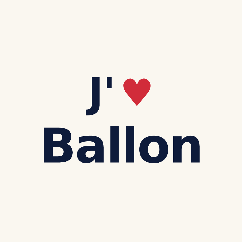 Tasse personnalisée Ballon — design J'aime Ballon