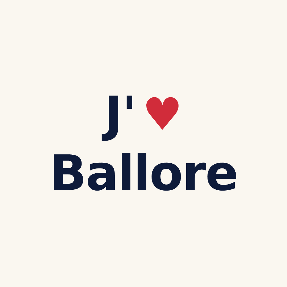 Tasse personnalisée Ballore — design J'aime Ballore