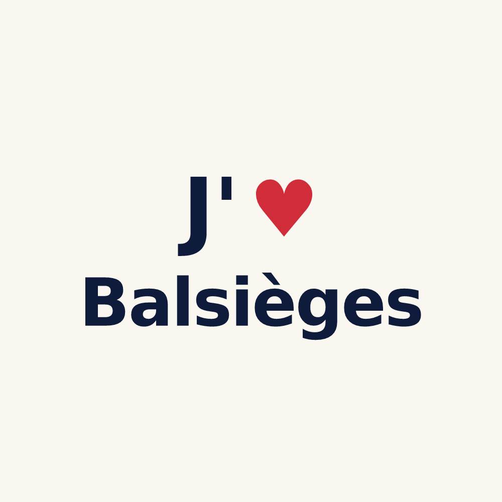 Tasse personnalisée Balsièges — design J'aime Balsièges