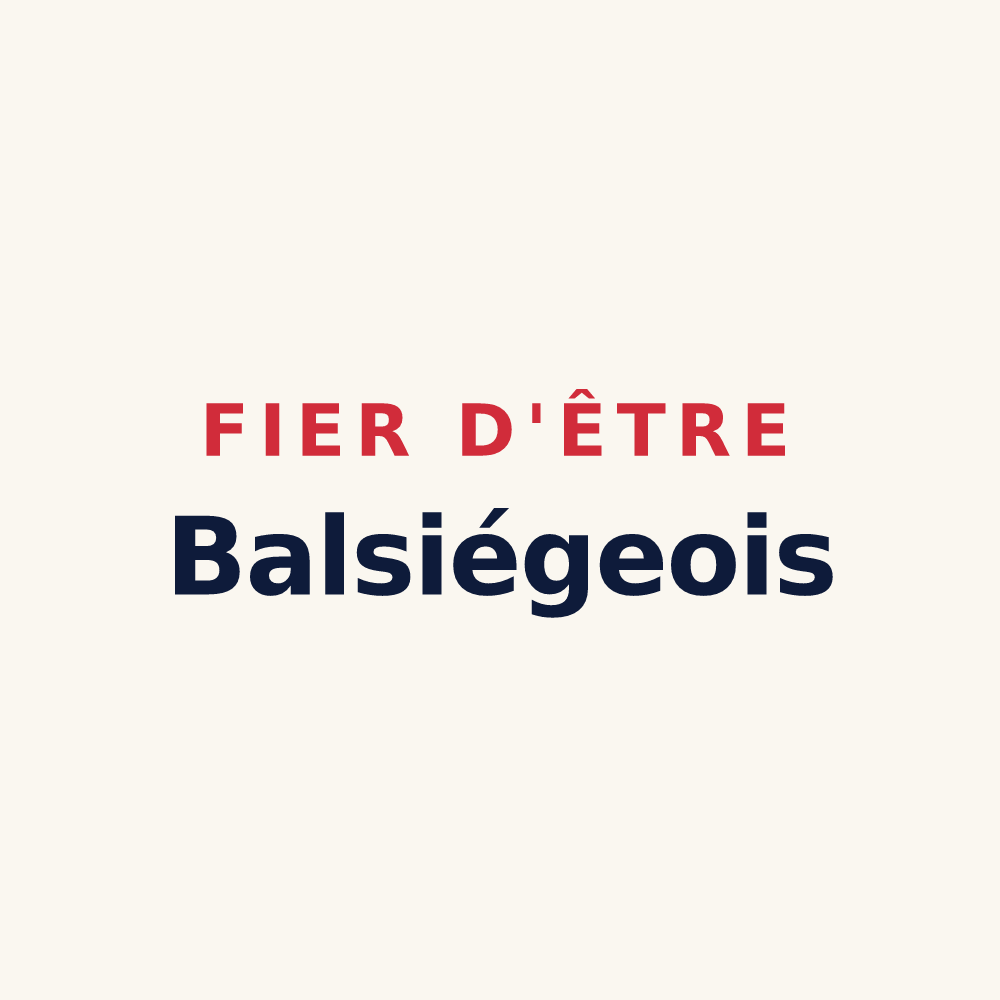 Tasse « Fier d'être Balsiégeois » — design pour Balsièges