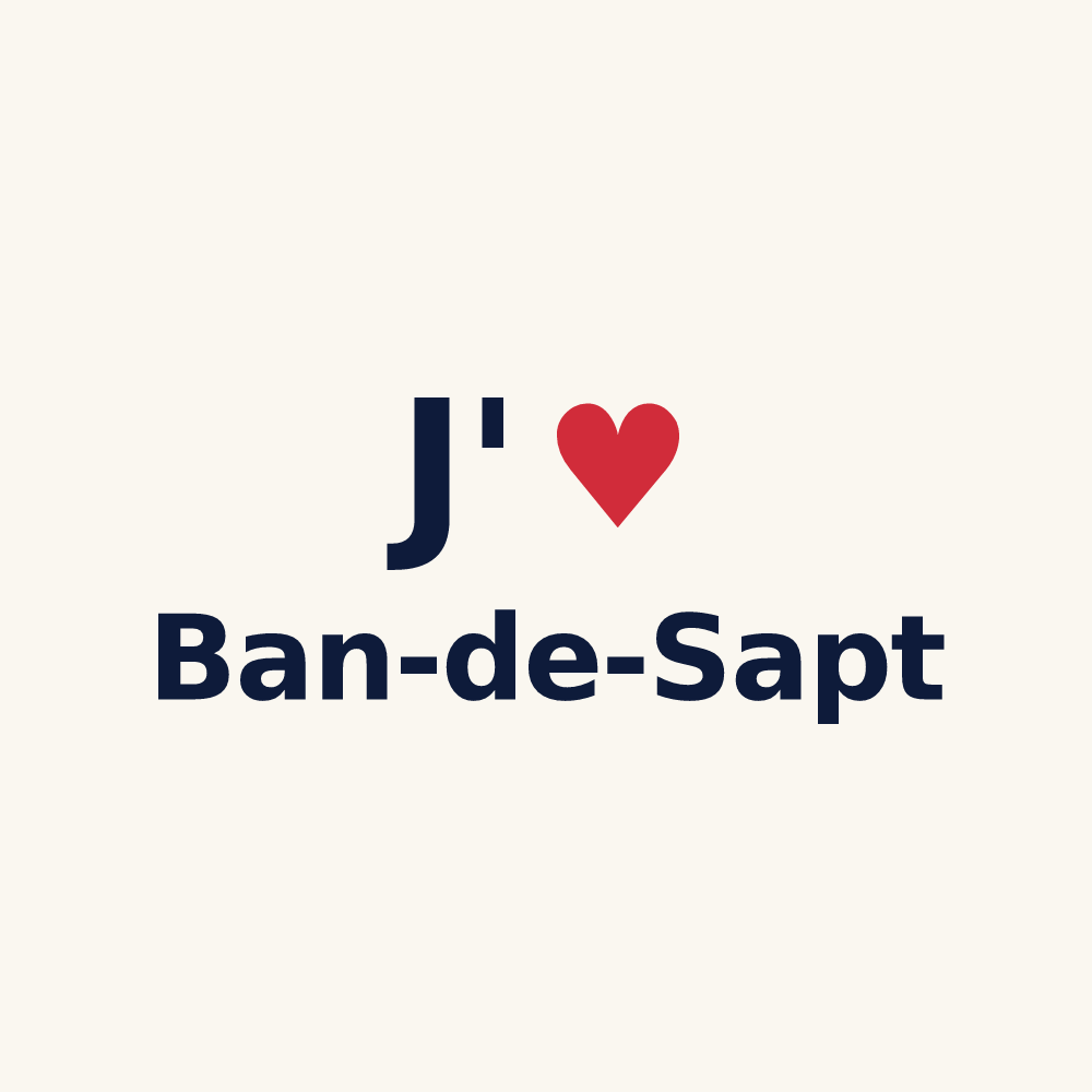 Tasse personnalisée Ban-de-Sapt — design J'aime Ban-de-Sapt