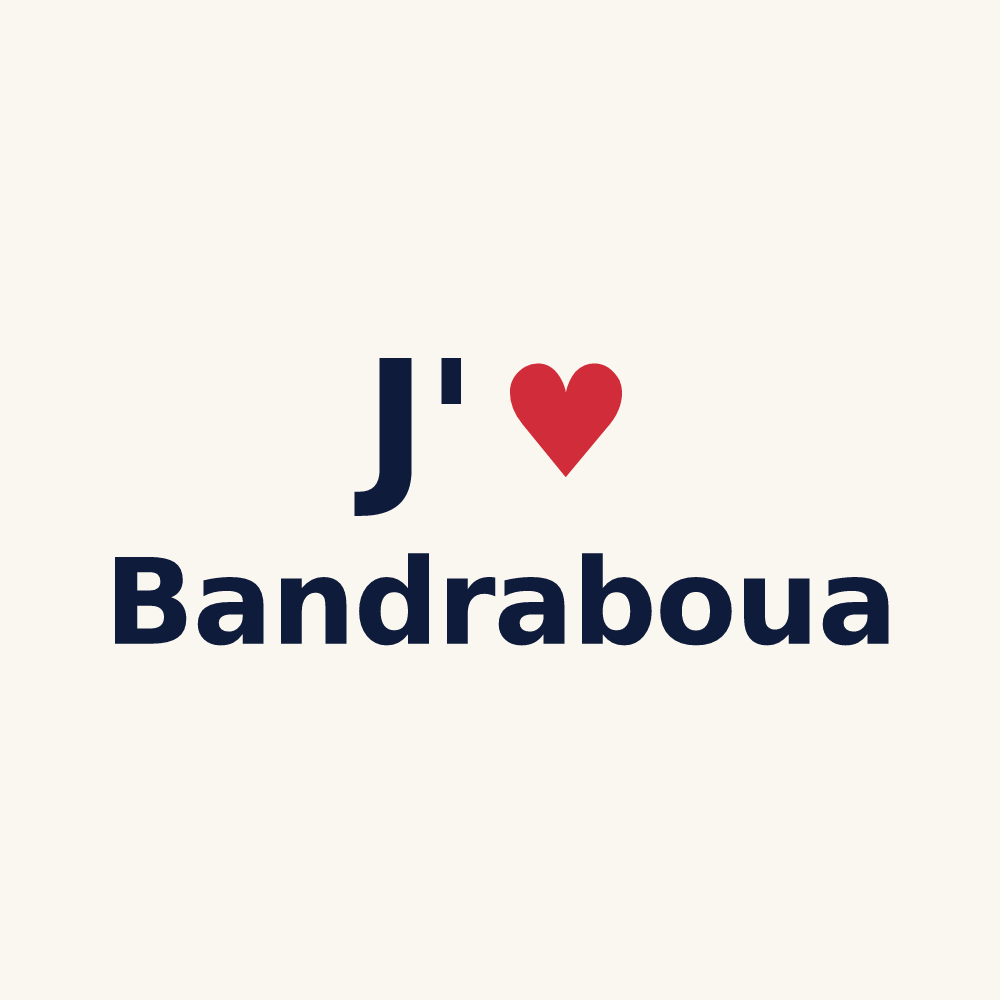 Tasse personnalisée Bandraboua — design J'aime Bandraboua