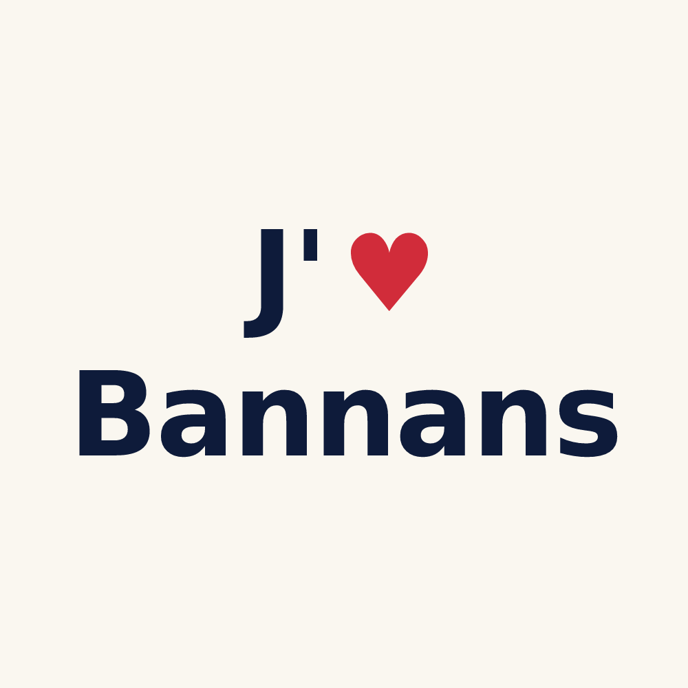 Tasse personnalisée Bannans — design J'aime Bannans