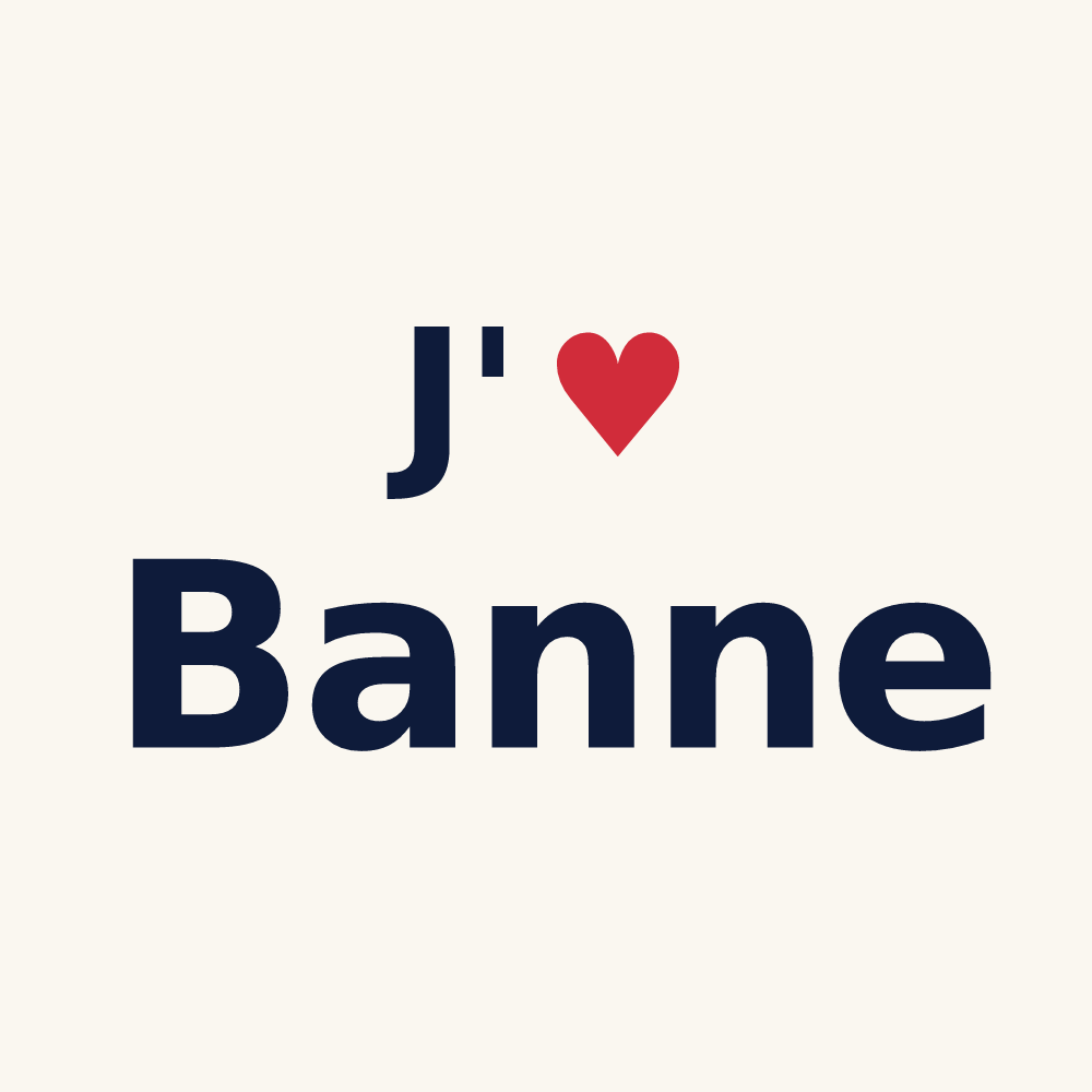 Tasse personnalisée Banne — design J'aime Banne