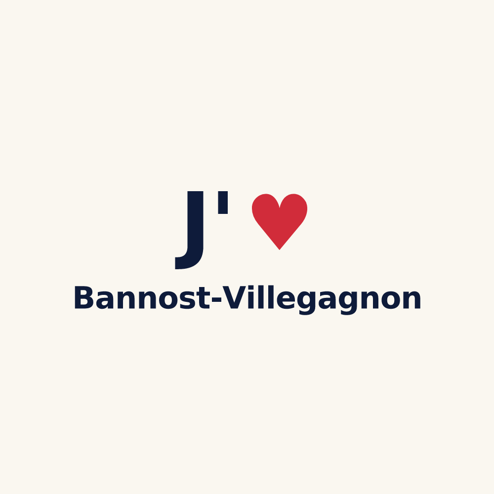 Tasse personnalisée Bannost-Villegagnon — design J'aime Bannost-Villegagnon