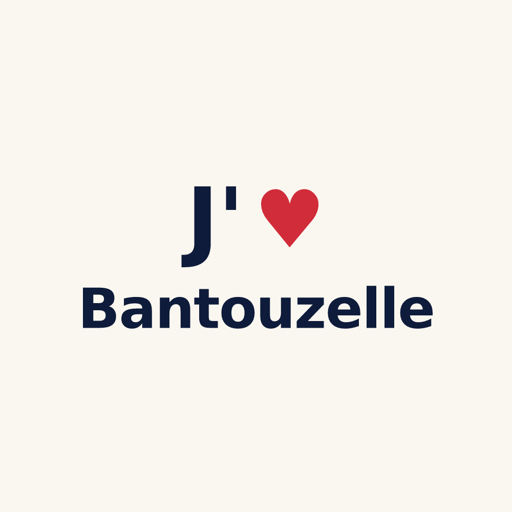 Tasse personnalisée Bantouzelle — design J'aime Bantouzelle