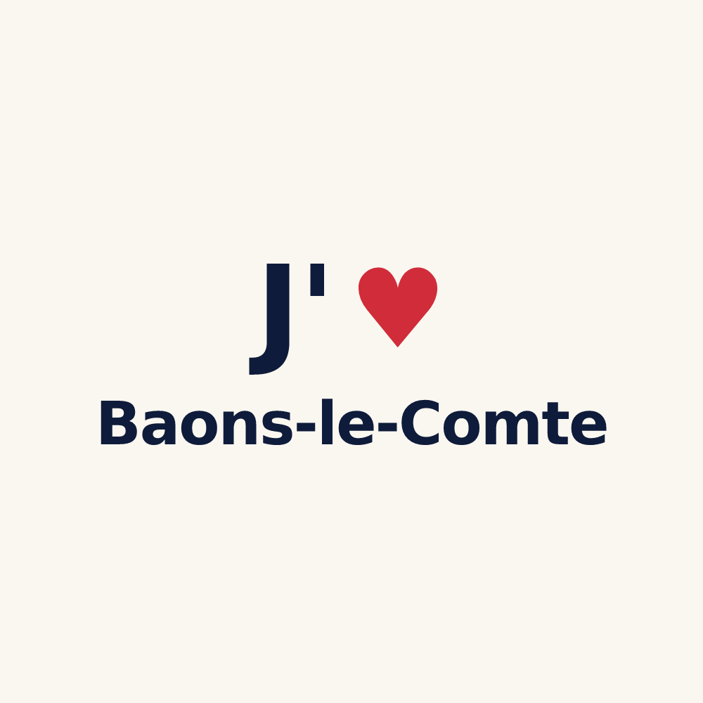 Tasse personnalisée Baons-le-Comte — design J'aime Baons-le-Comte