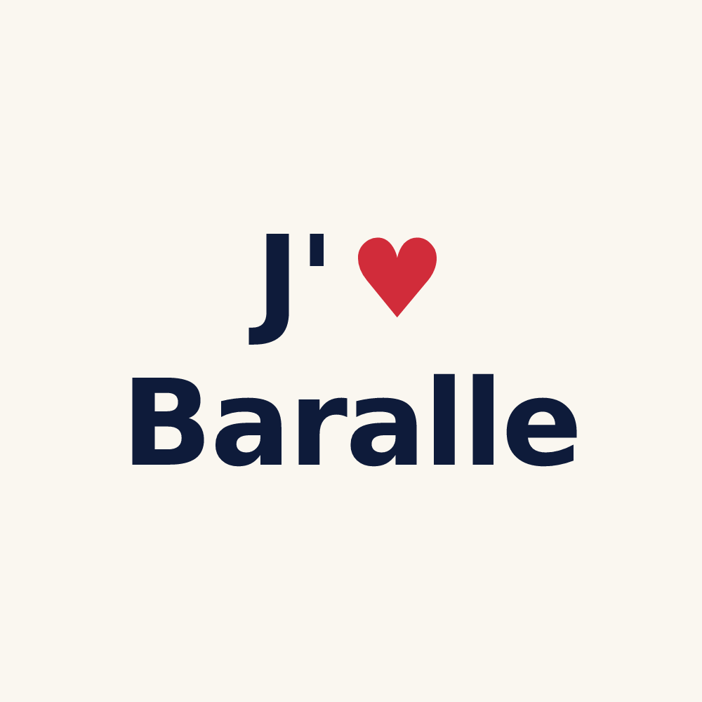 Tasse personnalisée Baralle — design J'aime Baralle