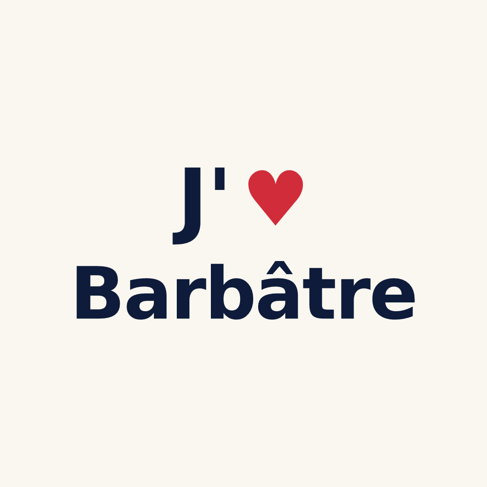 Tasse personnalisée Barbâtre — design J'aime Barbâtre