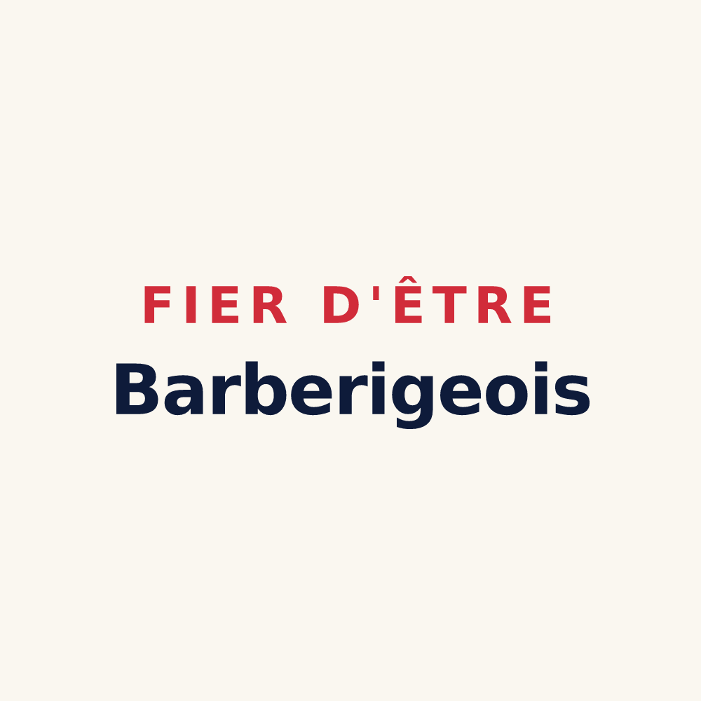 Tasse « Fier d'être Barberigeois » — design pour Barbery