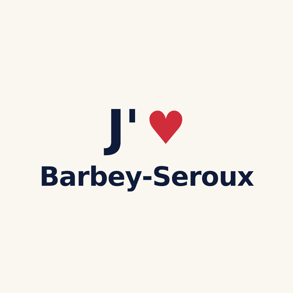 Tasse personnalisée Barbey-Seroux — design J'aime Barbey-Seroux