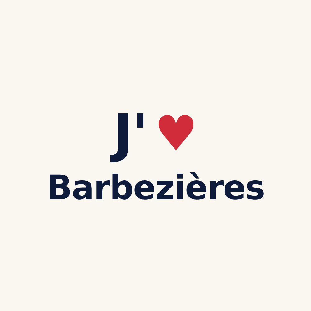 Tasse personnalisée Barbezières — design J'aime Barbezières