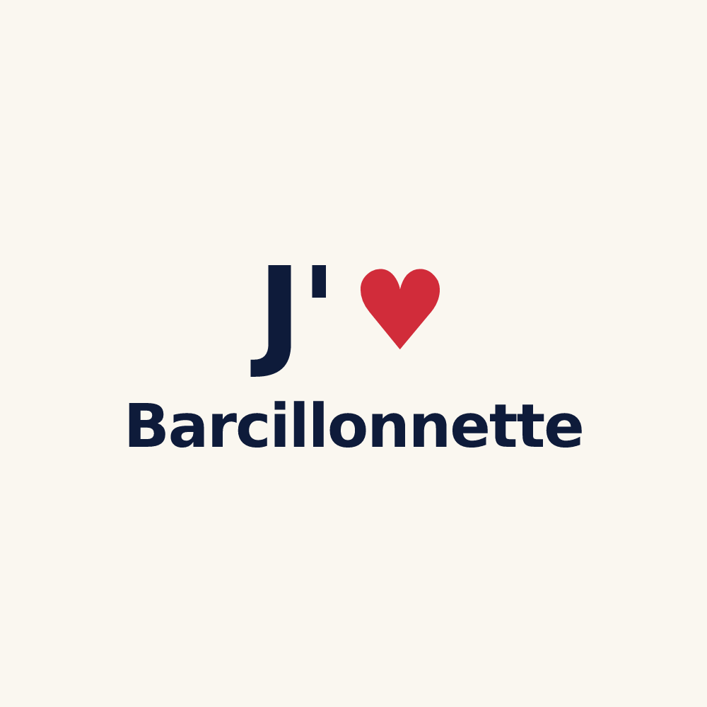 Tasse personnalisée Barcillonnette — design « J'aime Barcillonnette » imprimé sur la tasse