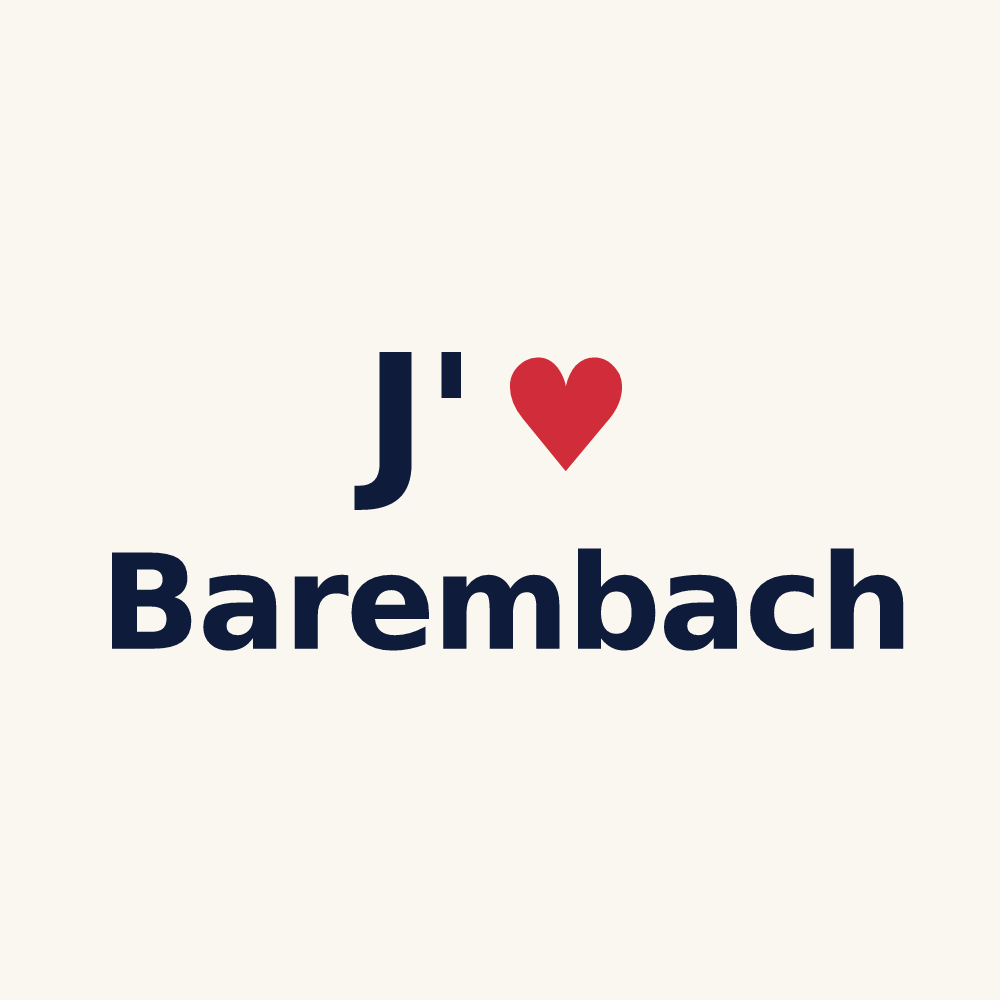 Tasse personnalisée Barembach — design J'aime Barembach