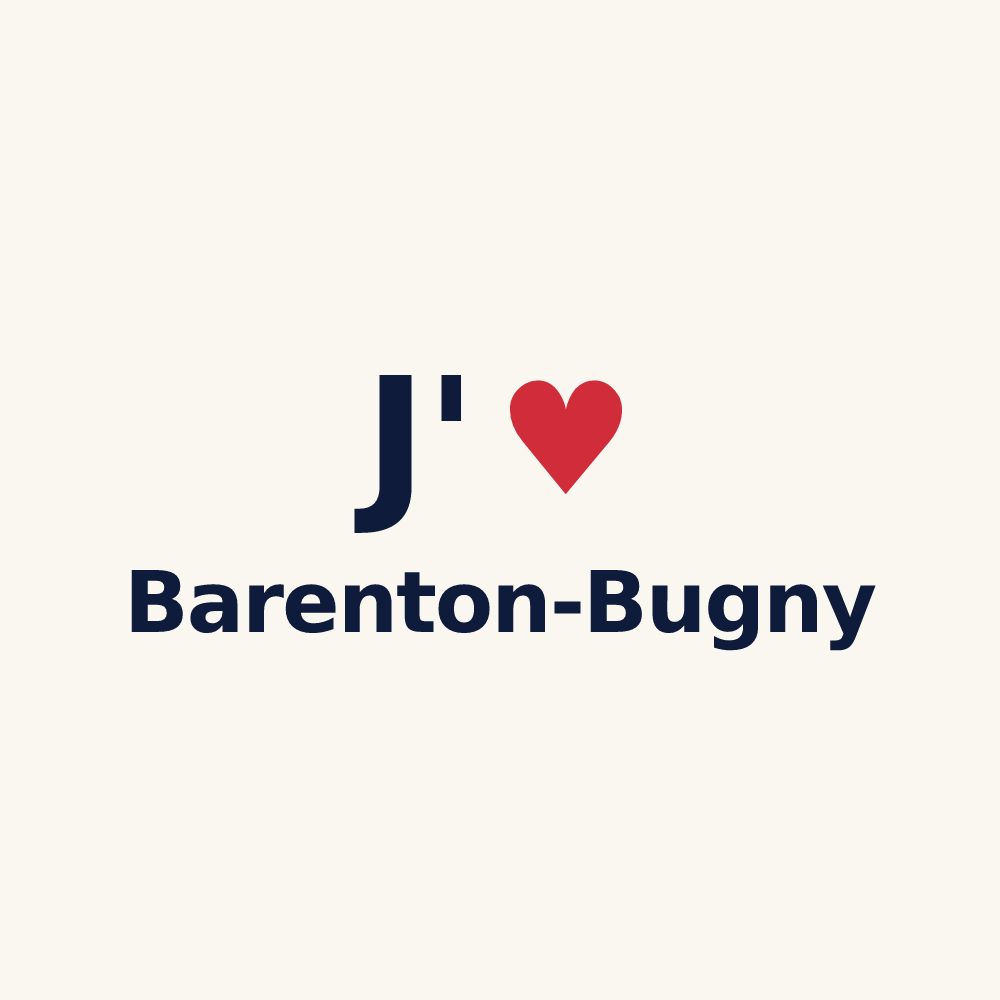 Tasse personnalisée Barenton-Bugny — design J'aime Barenton-Bugny