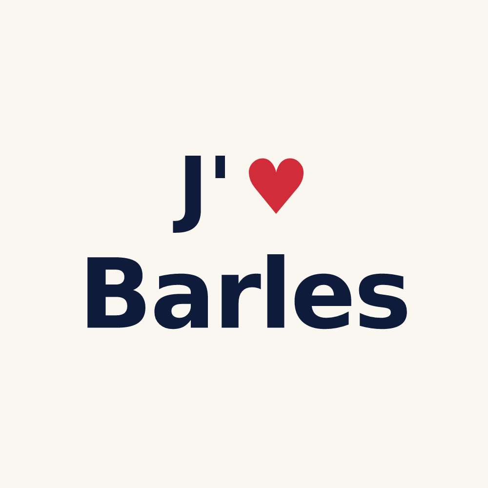 Tasse personnalisée Barles — design J'aime Barles