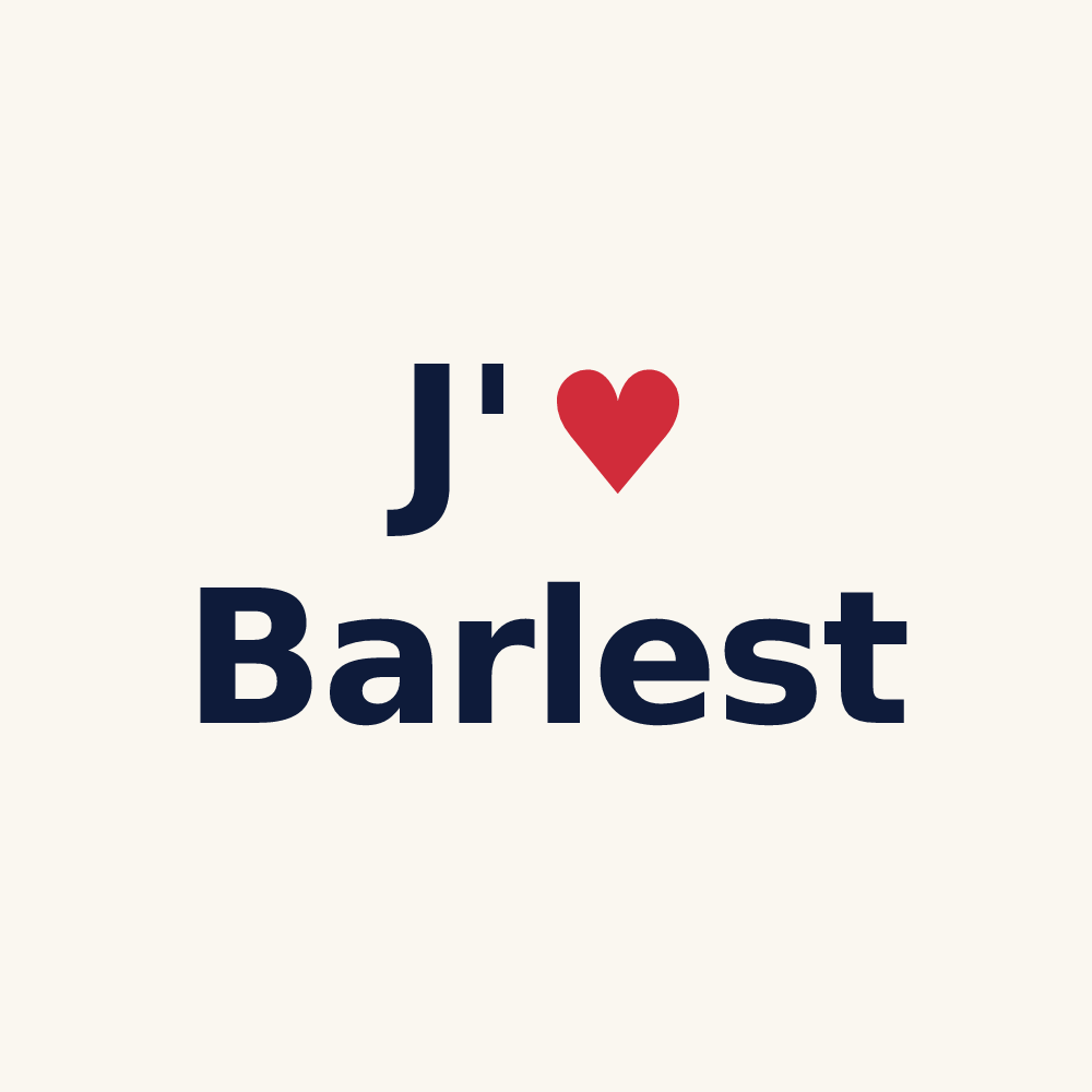 Tasse personnalisée Barlest — design J'aime Barlest