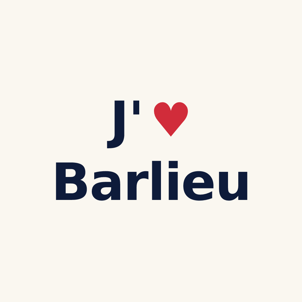 Tasse personnalisée Barlieu — design J'aime Barlieu