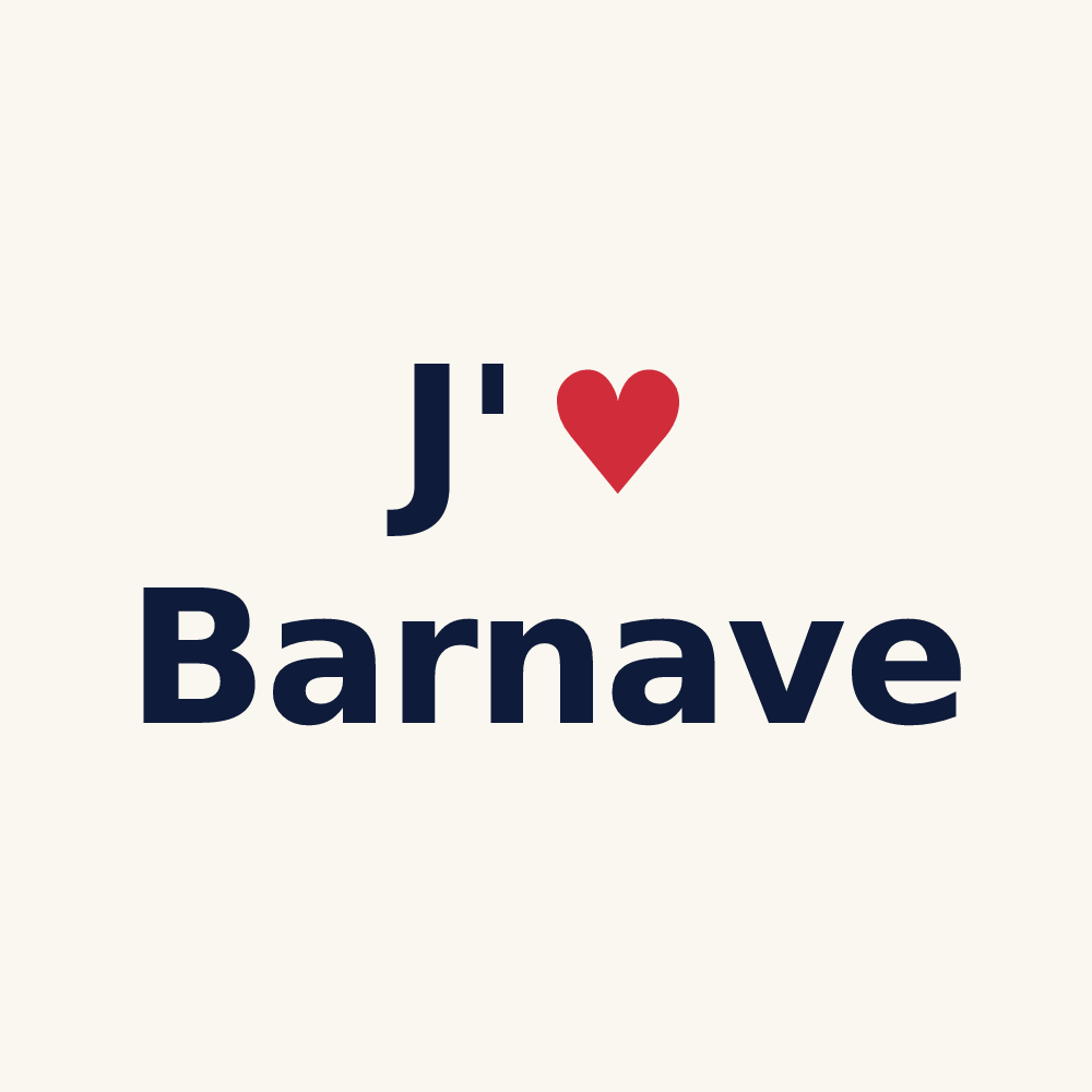 Tasse personnalisée Barnave — design J'aime Barnave