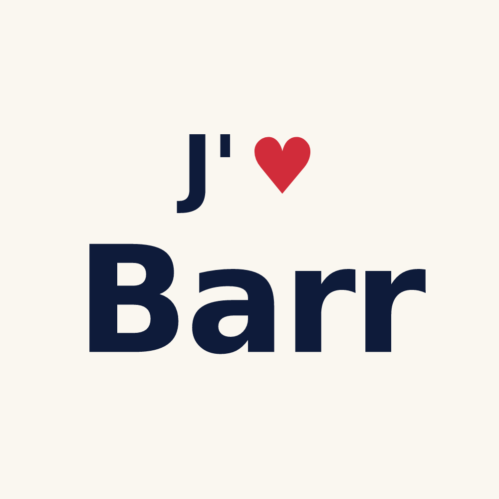 Tasse personnalisée Barr — design J'aime Barr