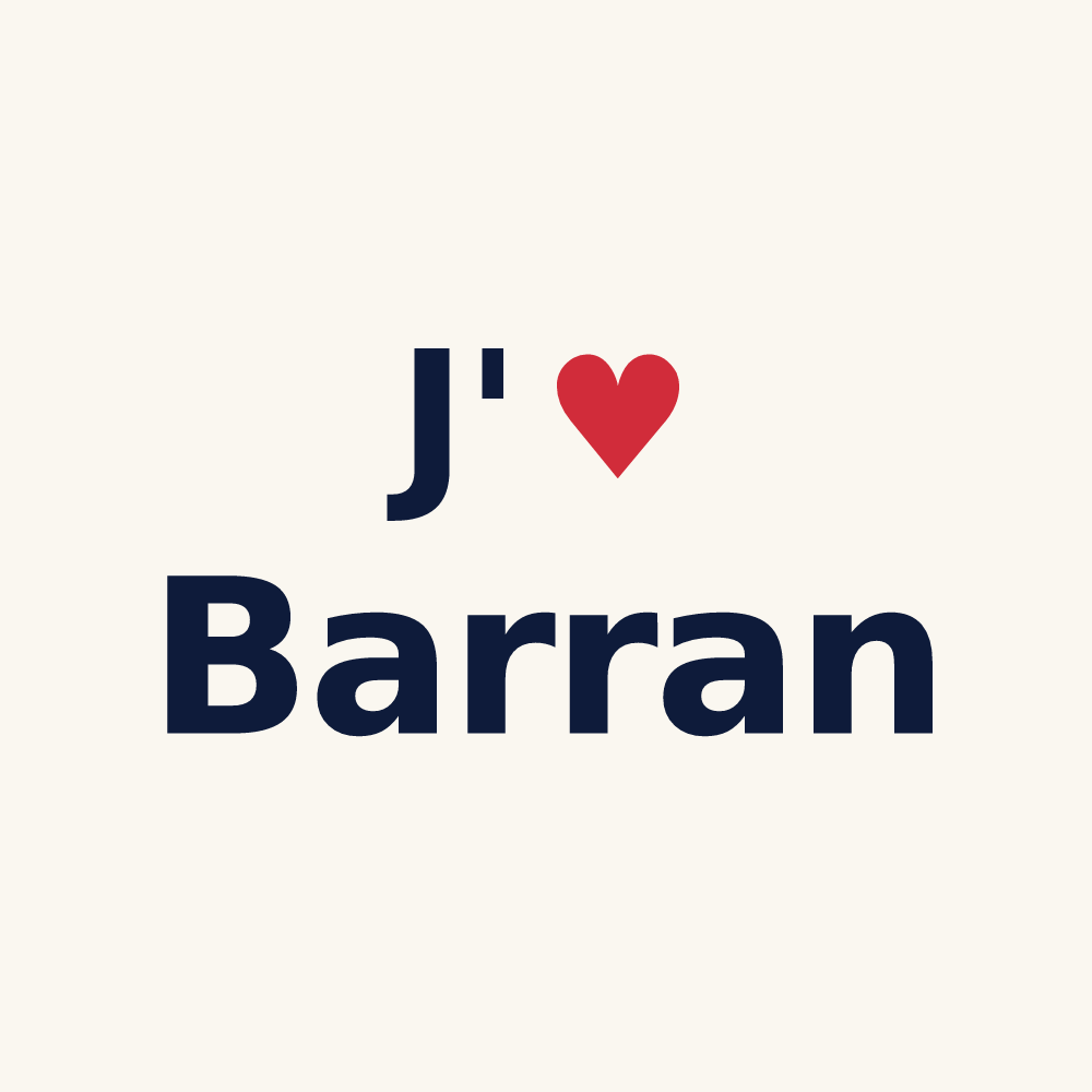 Tasse personnalisée Barran — design J'aime Barran