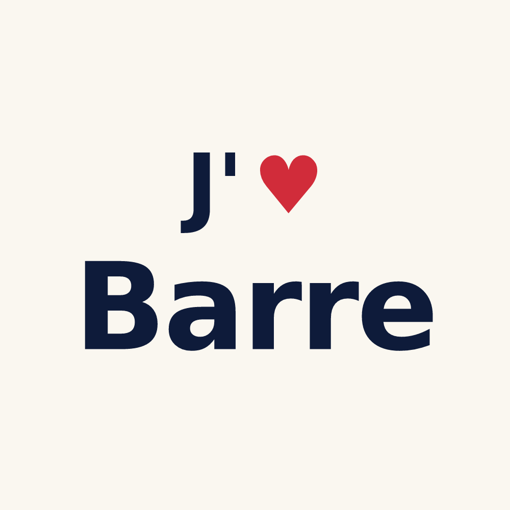 Tasse personnalisée Barre — design J'aime Barre