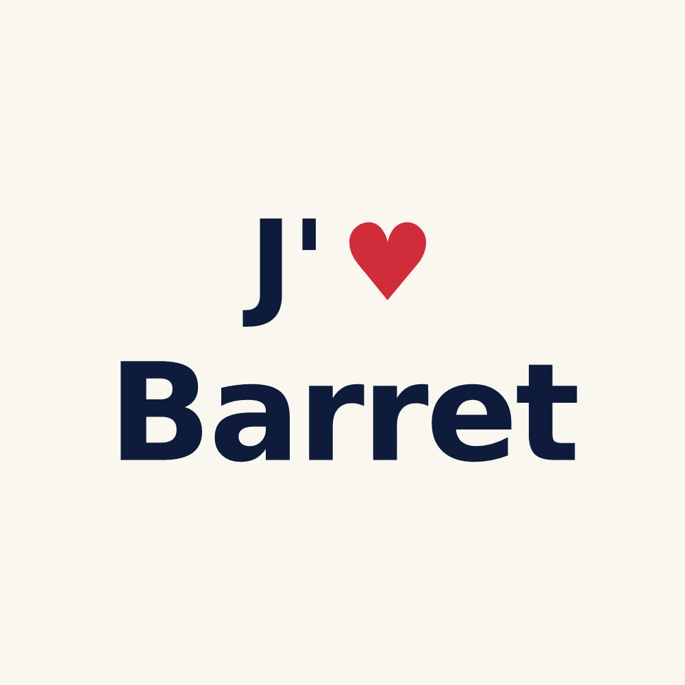 Tasse personnalisée Barret — design J'aime Barret