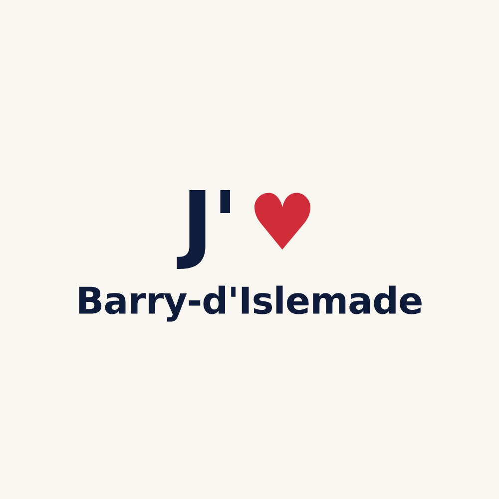 Tasse personnalisée Barry-d'Islemade — design J'aime Barry-d'Islemade