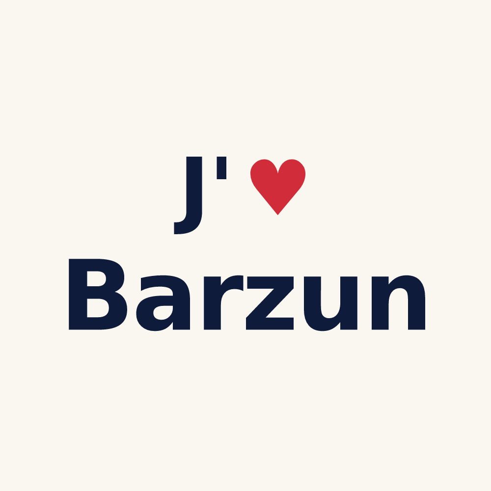 Tasse personnalisée Barzun — design J'aime Barzun