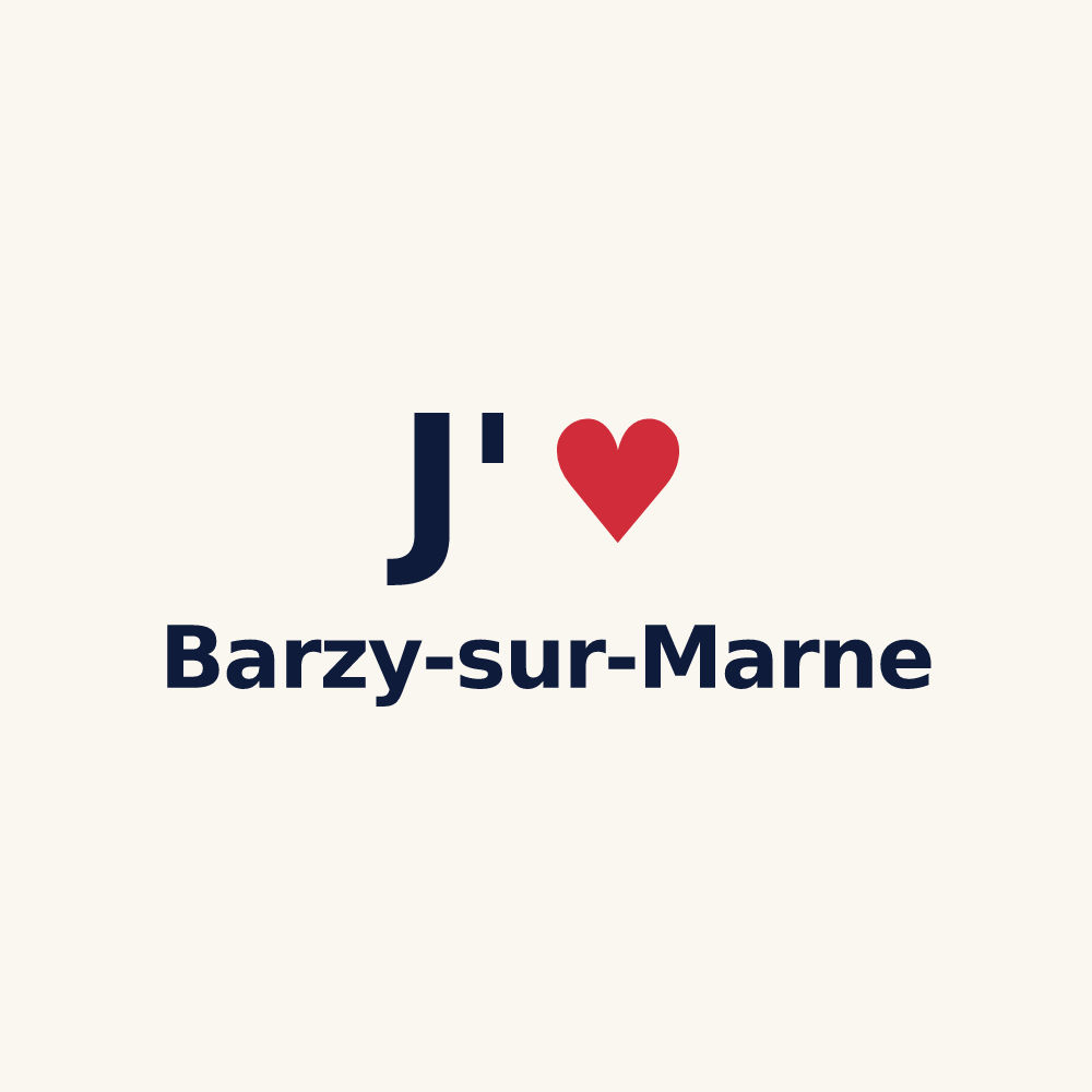 Tasse personnalisée Barzy-sur-Marne — design J'aime Barzy-sur-Marne