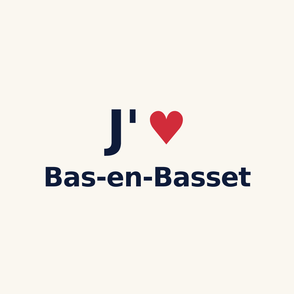 Tasse personnalisée Bas-en-Basset — design J'aime Bas-en-Basset