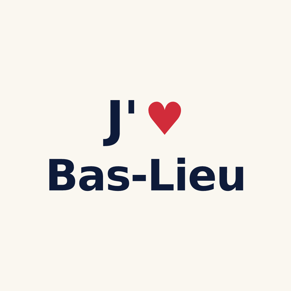 Tasse personnalisée Bas-Lieu — design J'aime Bas-Lieu
