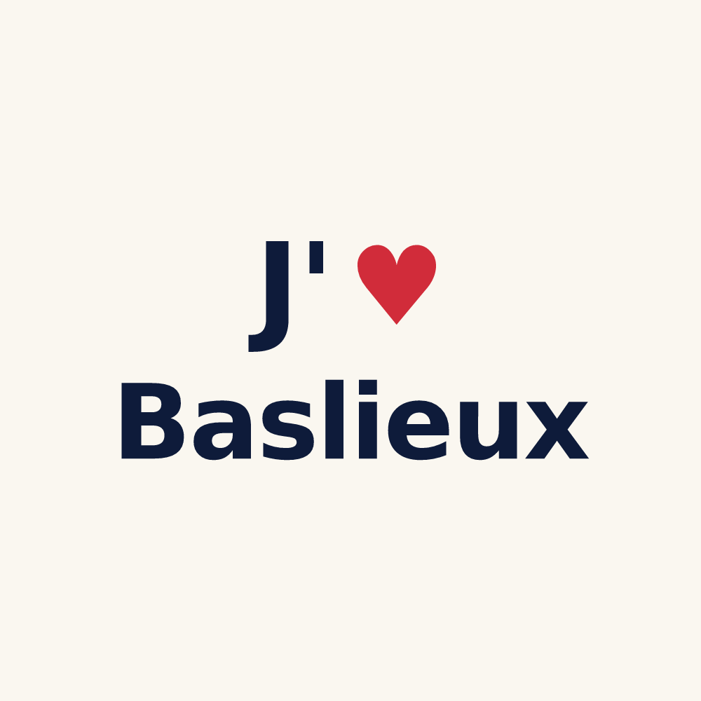 Tasse personnalisée Baslieux — design J'aime Baslieux