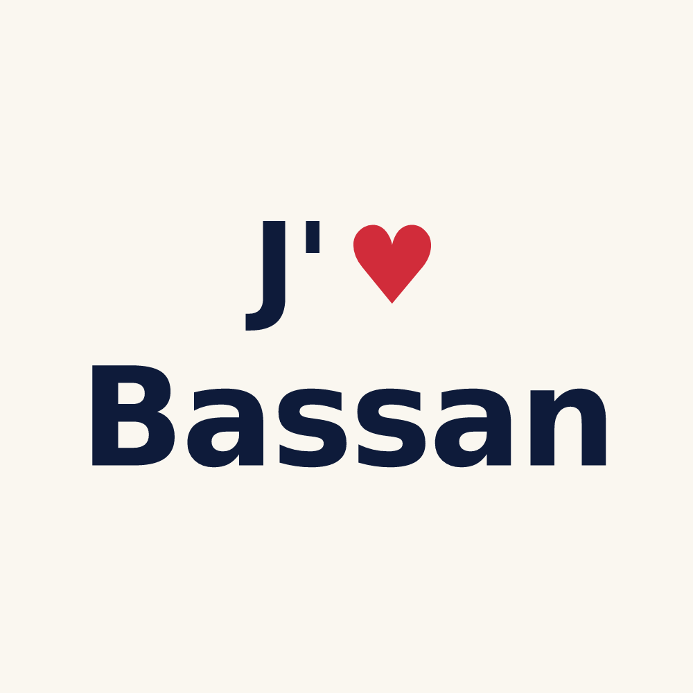 Tasse personnalisée Bassan — design J'aime Bassan